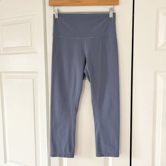 Lululemon Wunder Under High-Rise Crop 21” Leggings Water Drop Blue Size 6 - Picture 6 of 7